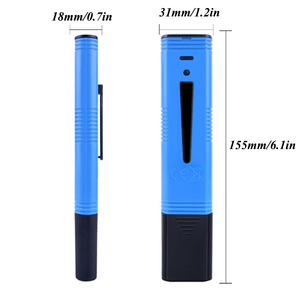 TopHomer Digital PH Meter for Water 0.01 High Accuracy Pocket Size with 0-14 PH Testing Range ATC PH Tester for Hydroponic Drink Water and Pool