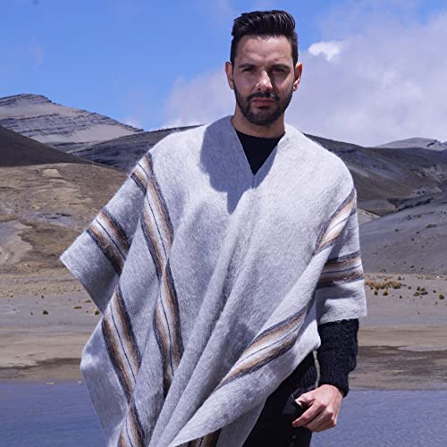 Gamboa Alpaca Wool Poncho Men Panchos Mexican Adult Cowboy and Western Hippie Poncho para Hombre4