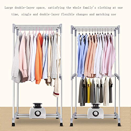 Asciugatrice, Stendibiancheria Elettrico Portatile A 2 Livelli Capacità 33 Libbre Asciugatrice Pieghevole A Risparmio Energetico PTC Asciugatura Rapida Ed Efficiente Timer Automatico Digitale, 1000 W - Image 6