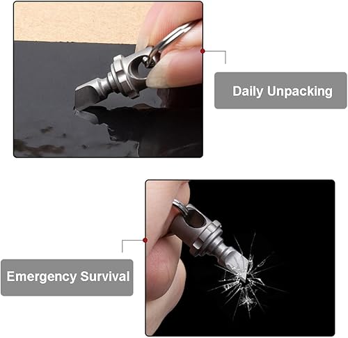 Miniatura 6 de Llavero de titanio de liberación rápida, llavero giratorio desmontable con 2 piezas de llavero, accesorio para llaves