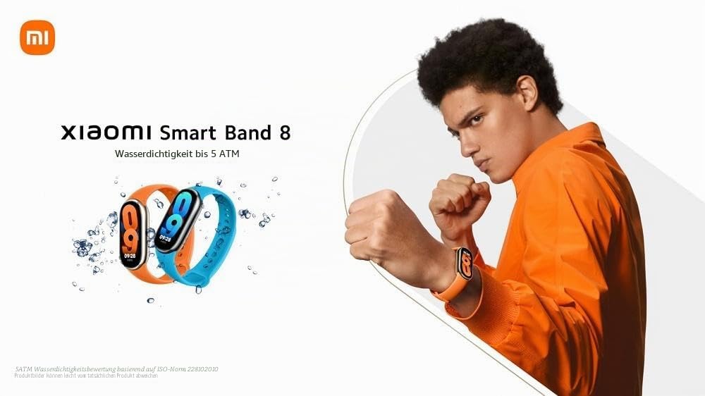 XIAOMI Smart Band 8 Fitness Tracker, 1.62 Inch AMOLED Display, 16 Days Battery Life, 5ATM, SpO2 Tracking, Sleep and Pulse Monitoring, 150+ Training Modes, Pedometer, Champagne Gold