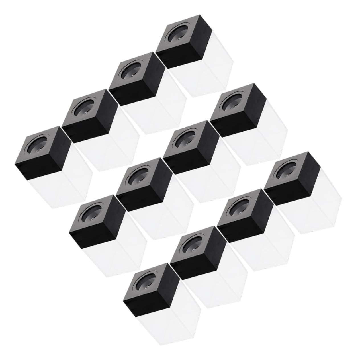 12piezas Caja De Absorción Magnética Soporte Cuadrado Para Clips Organizador De Clips Para Escritorio Almacenamiento Magnético Para Oficina Soporte