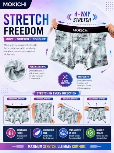 Image of Men's Printed Boxer Briefs | Comfortable Trunk-Style Innerwear with Elastic Waistband | Multicolor Pack of 3