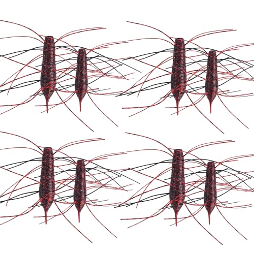 Eupheng Ned Rig Baits Slow Sinking Senko Worms Soft Plastic Worm Stick Baits Wacky Worms with Multiple Tentacles for Bass Fishing