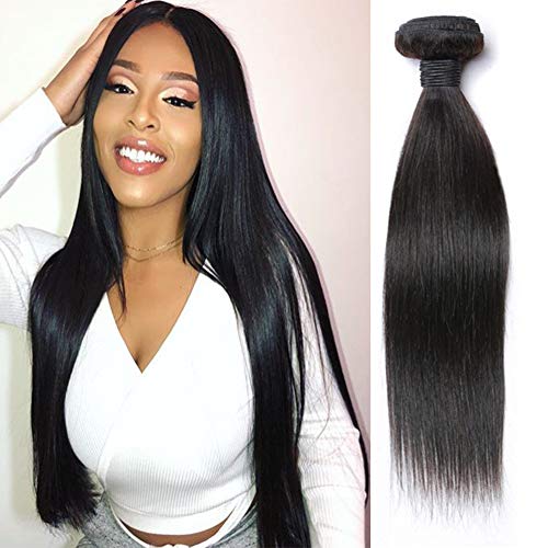 VONAR HAIR Brazilian Virgin Straight Hair Bundles 1PCS 22inch 100% Unprocessed Human Hair Extensions Natural Color Brazilian Straight Hair Bundle Deals