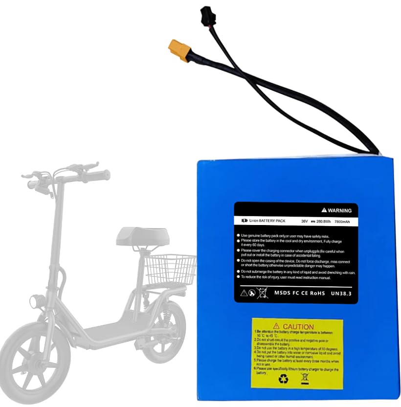 Batterie Lithium-Ion 36V – 2,4Ah à 5Ah, Connecteur XT60, BMS, Pour Trottinette, Vélo électrique, Hoverboard