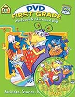 DVD, FIRST GRADE, Workbook & Educational DVD, Activities, Stories, Movies and More, School Zone DVD & Book 1589477960 Book Cover