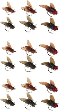 Fly Fish Lure, Flies Fishing Hook, Suitable for Stream Fishing WetFlies SiliconeFlies 18PCS