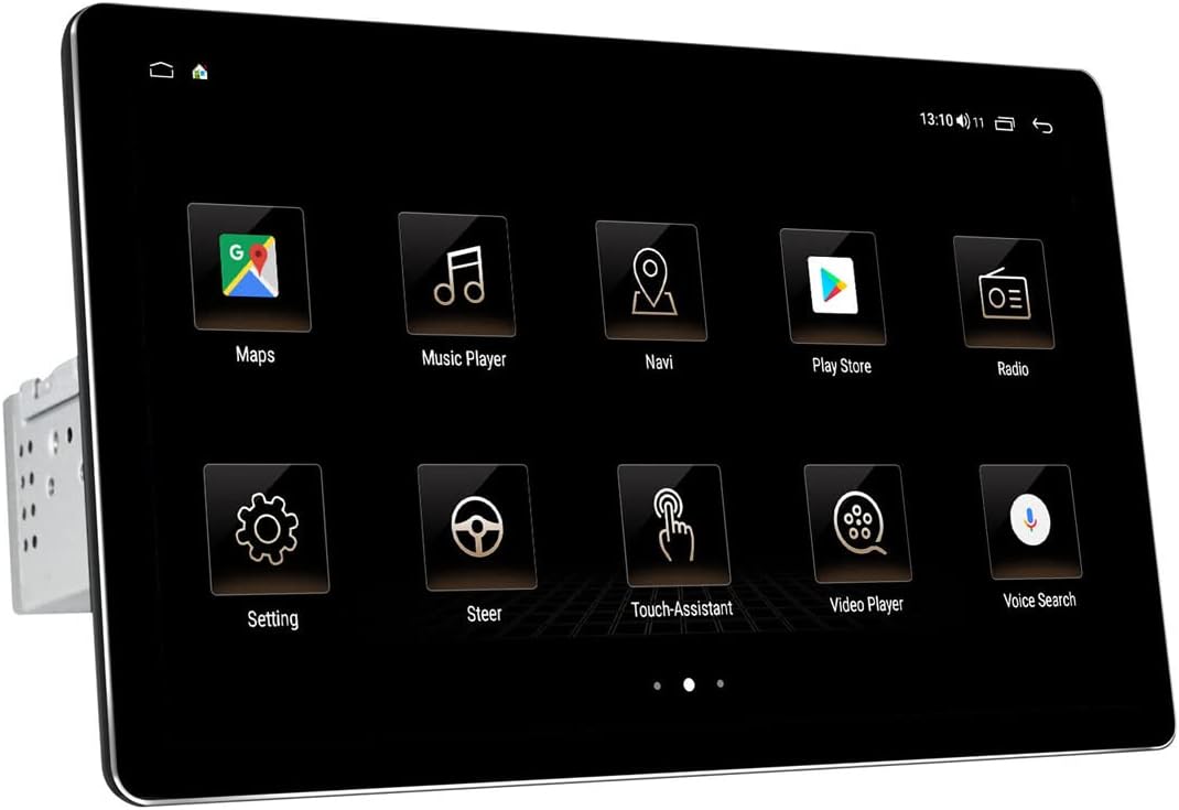 Screenshot of the car stereo's built-in DSP interface showing a 32-band equalizer and various sound adjustment options.