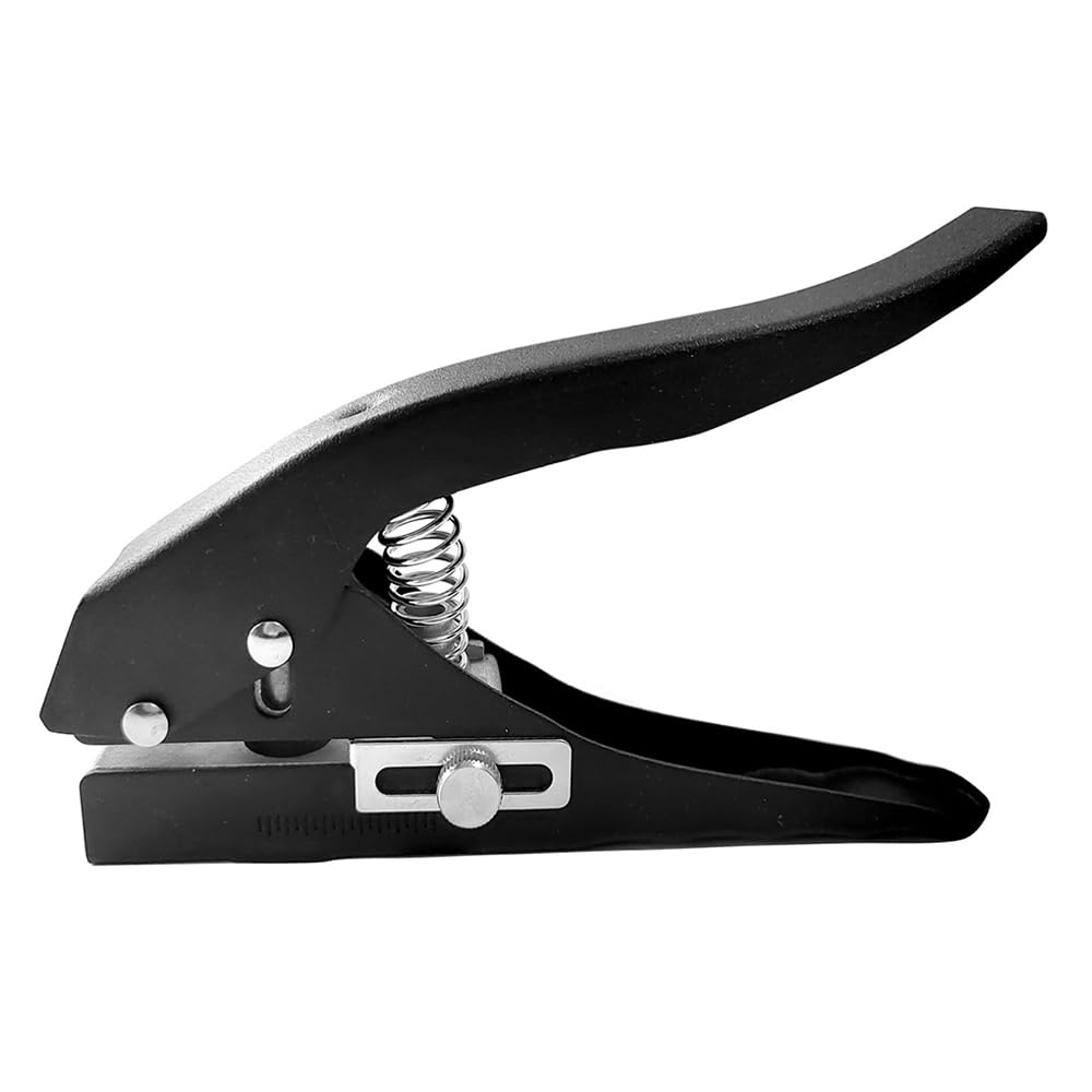 Single Hole Punch, Portable Round Hand Hold Puncher for Paper Cards, Board, 15mm