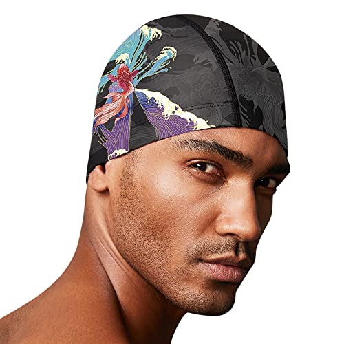 High Elasticity Fabric Swim Cap Swimming Cap Keeps Hair Clean Breathable Swim Hats Bathing Caps for Men Women Teens