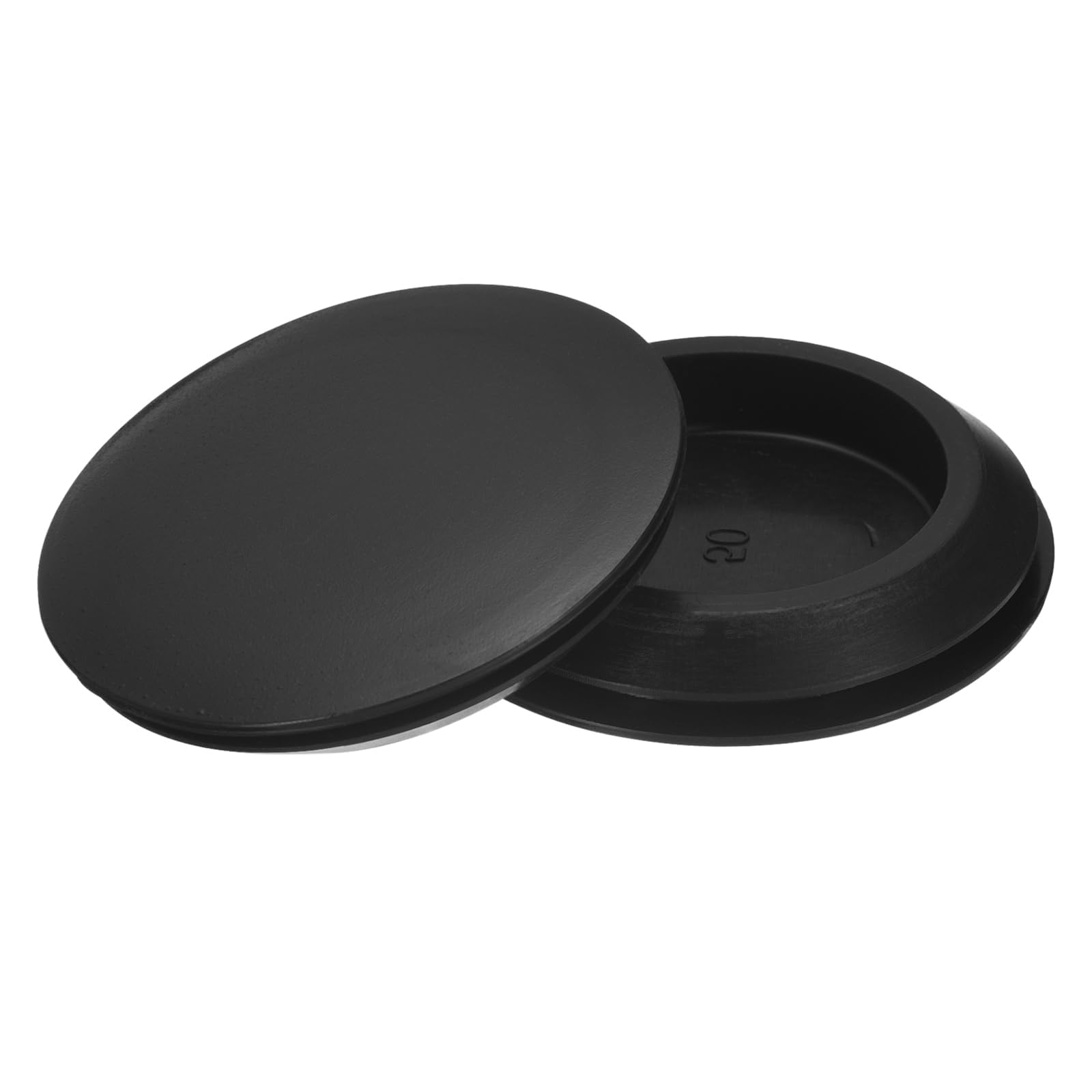 TOP-VIGOR 3Pcs Silicone Snap in Locking Hole Plugs, Rubber Panel Seal Cover Flush Type Panel Round for 50mm Hole, Hole Stoppers for Kitchen Rubber Bulkheads Waterproof Sealing Plugs, Black โ image 1