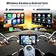 【2025 Upgrade】 CAMECHO Motorrad Wireless Carplay & Android Auto für Motorcycle,5 Zoll IP68 Wasserdichter HD Touchscreen für Motorräder mit Navigation/Bluetooth/EQ/Druckdetektion