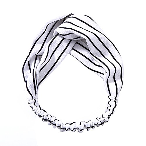 Republe Aro de las mujeres Gilr Bowknot patrón en forma de diadema floral raya Turbante Moda Facinator Headwear joyería del lazo del pelo