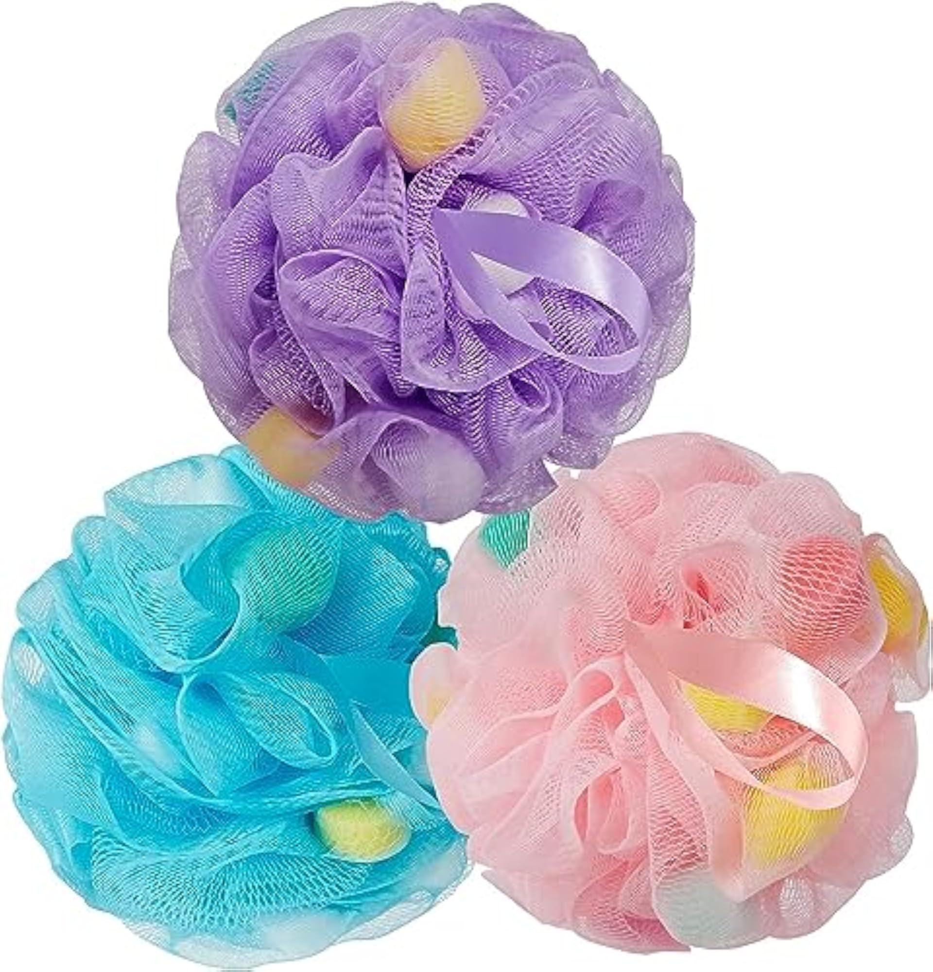 Exfoliating Soft Mesh Loofah Set, Gentle Skin Care, Set of 2