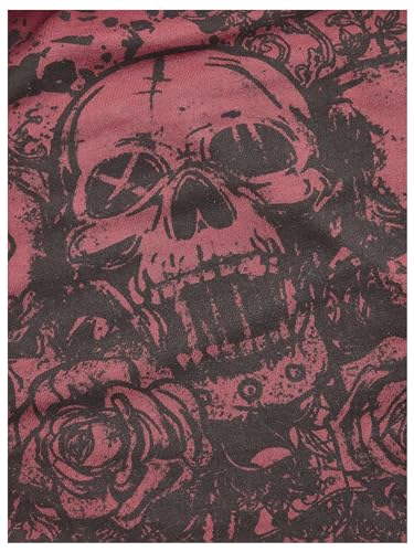 SOLY HUX Women's Y2k Goth Tube Crop Top Skull Print Strapless Sleeveless Bandeau Tops3