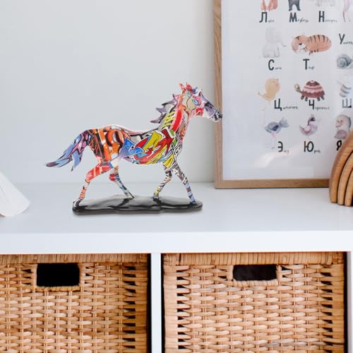Ornement intérieur unique cheval en résine et décoration maison originale