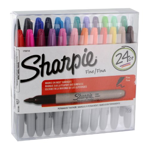 Sharpie Permanent Markers Fine Assorted Colors - 24ct