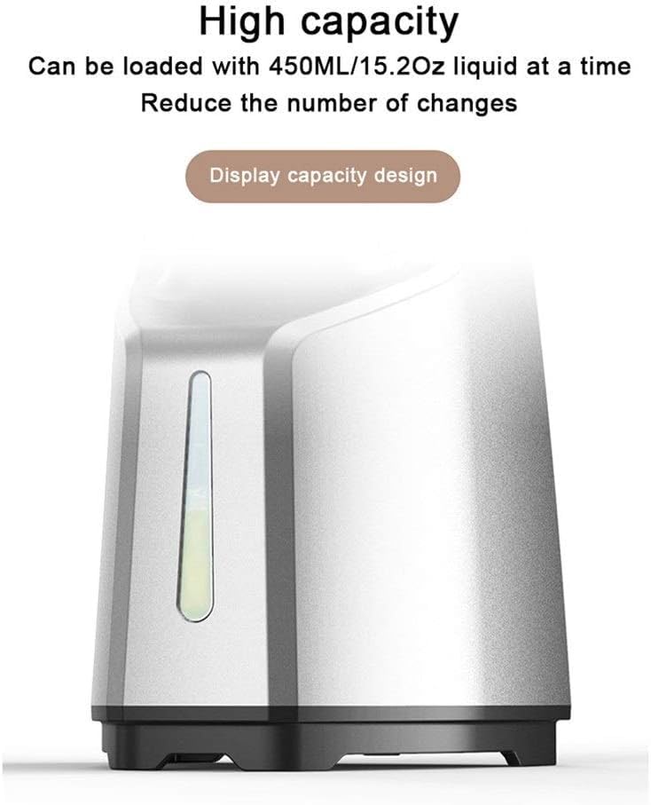 Dispensador automático de jabón con Sensor, 450 ml, sin Contacto, for Escritorio, montado en la Pared, con Sensor infrarrojo Inteligente, dispensador de jabón en Botella vacía(Silver)