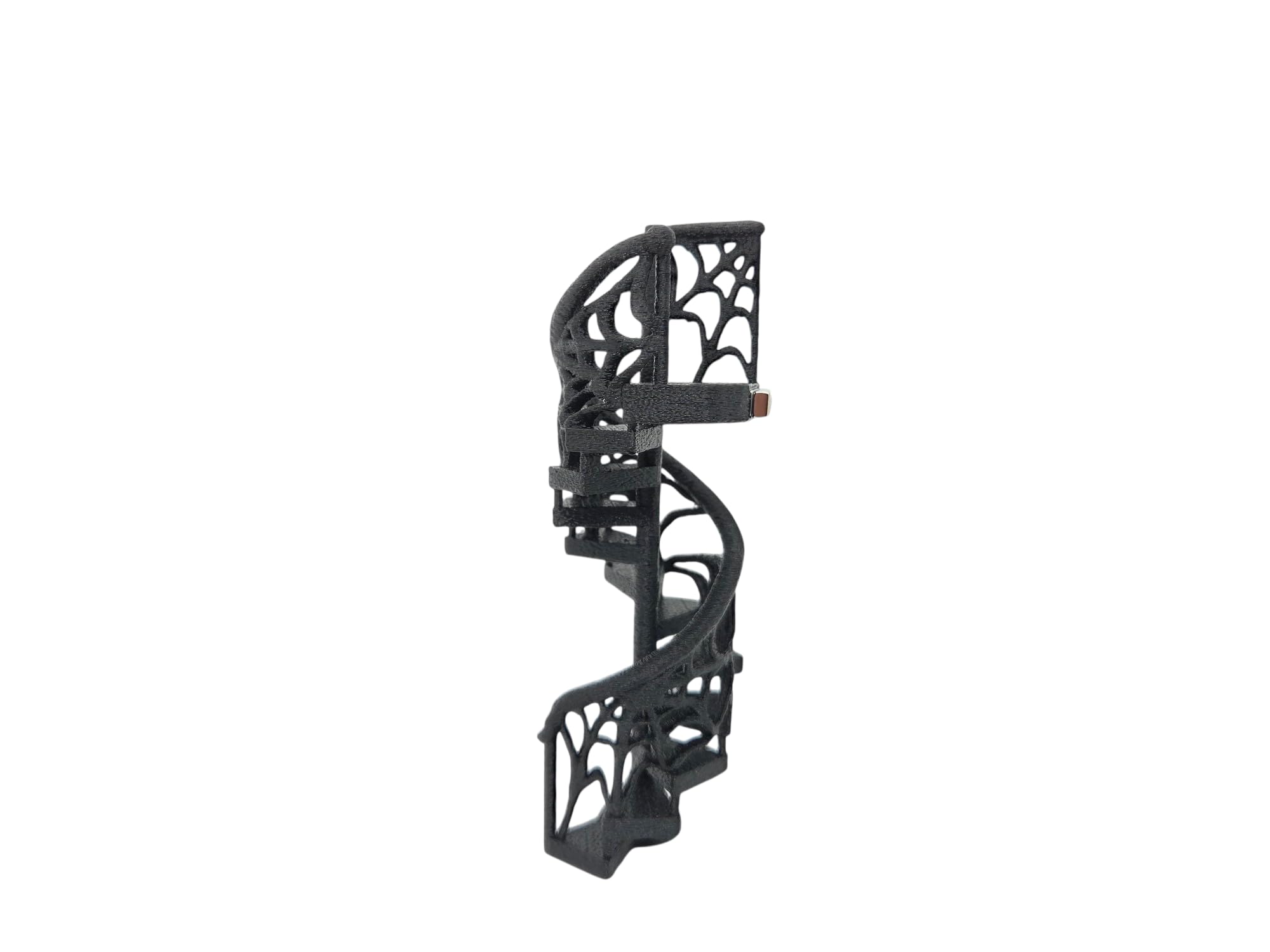 Photo 1 of Spiderweb Spiral Stair - Premium Updated Design! Easy to Climb Premium Textured Small Critters Mini Spiral Staircase Climber - (Black, 7 in. X 1.9 in.)
