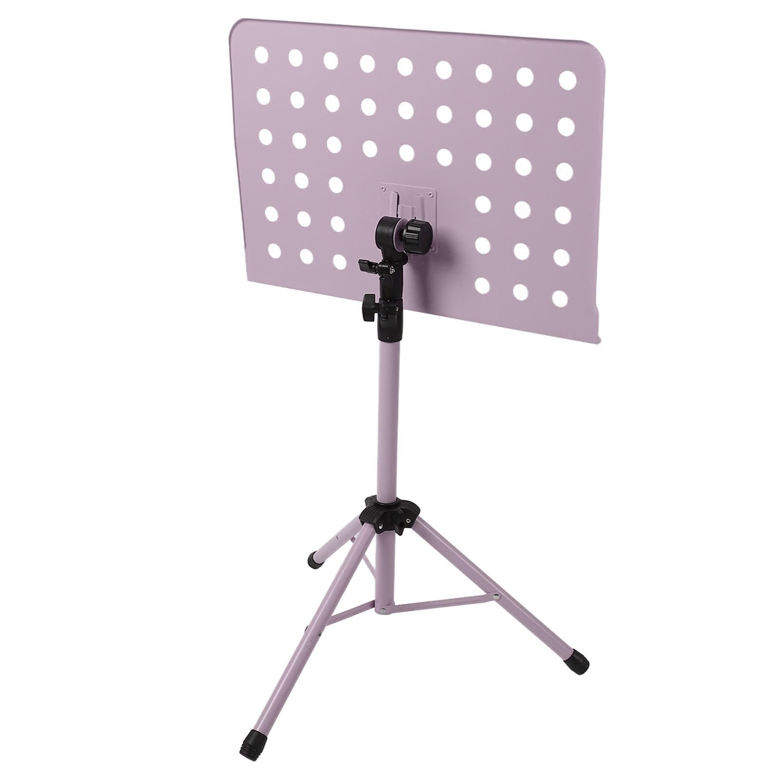 Partido de partituras de altura ajustable de altura ajustable de la música plegable soporte de libros de guitar (Púrpura)