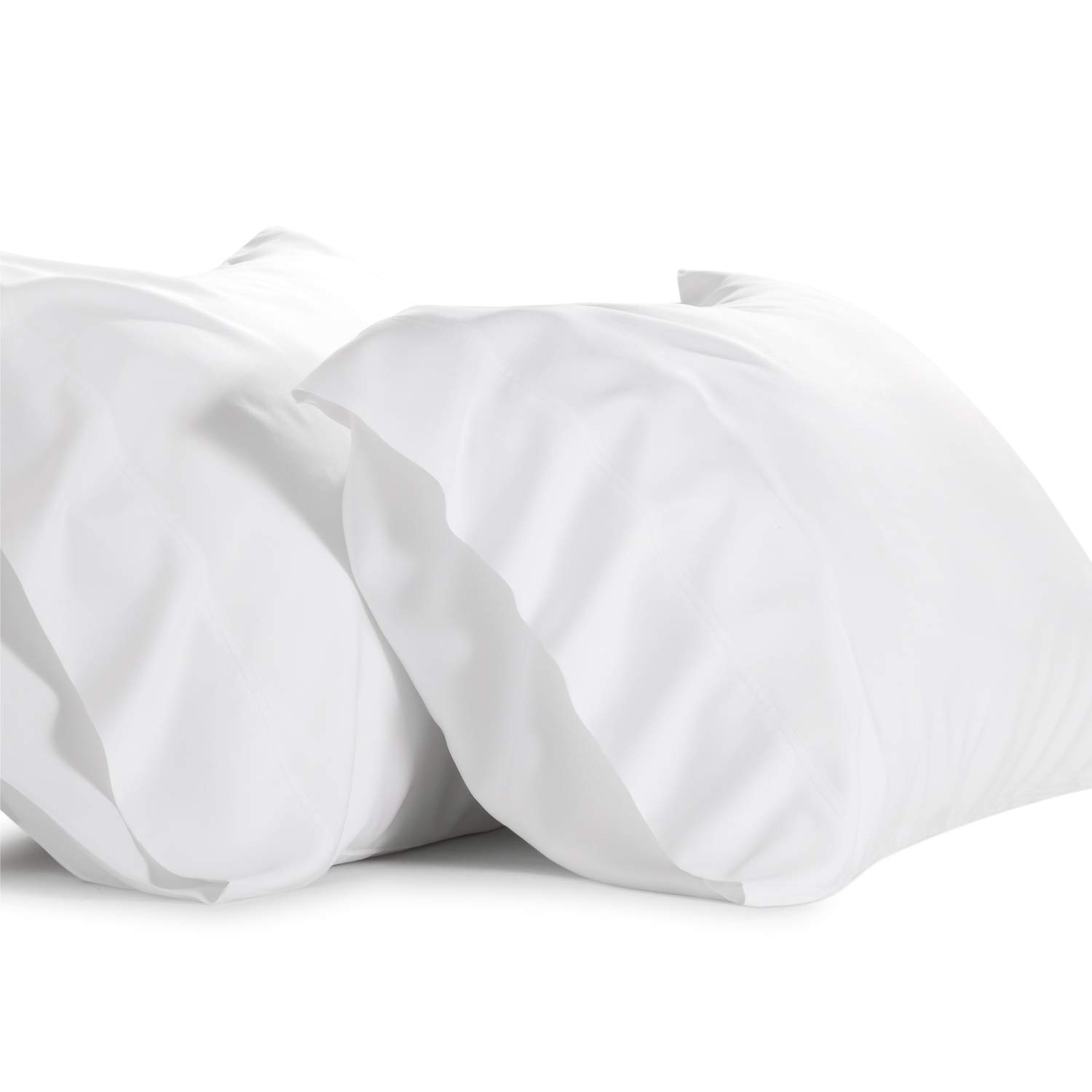Bedsure Bamboo King Size Pillow Cases 2 Pack - White Cooling Pillowcases Set of 2 with Envelope Closure, Cool and Breathab...