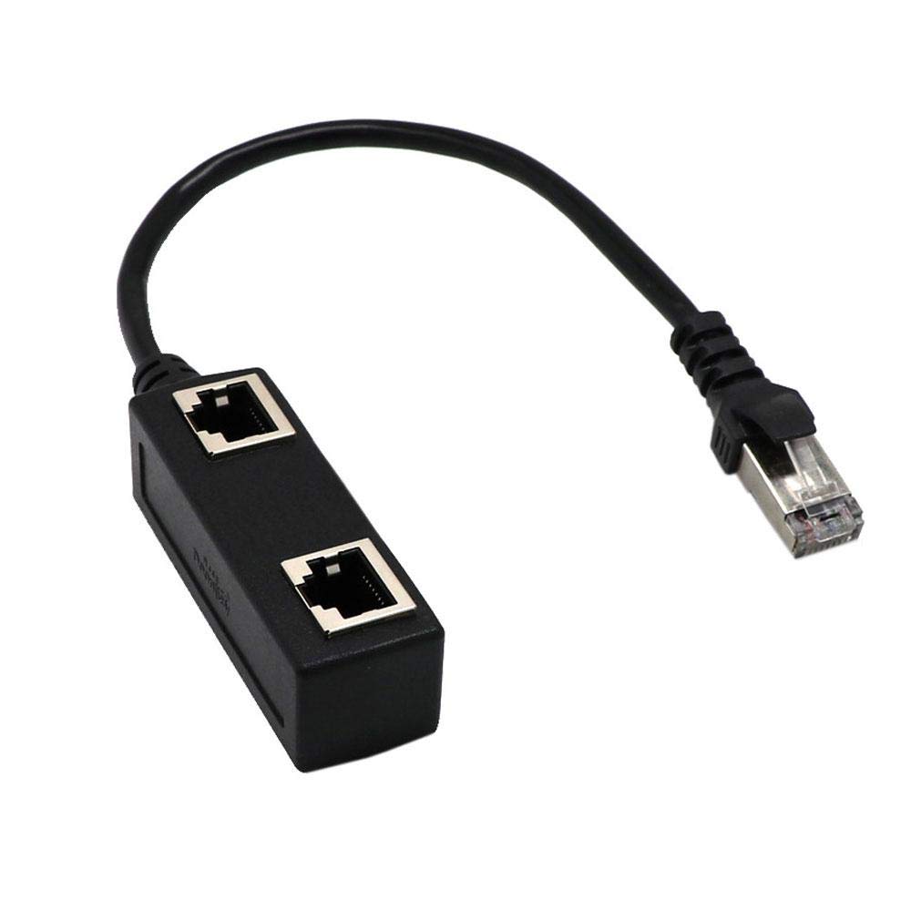 Buy RJ45 Network Splitter Adapter Cable, lesgos RJ45 1 Male to 2 Female