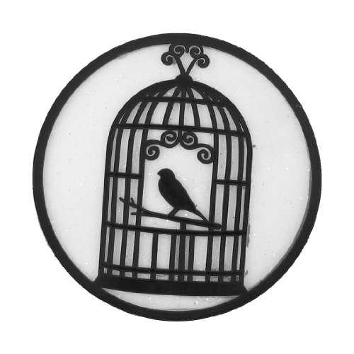 Ruilogod Birdcage redondo Birdcage Black Clear Soft Plastic Table Mat Mat Placemat