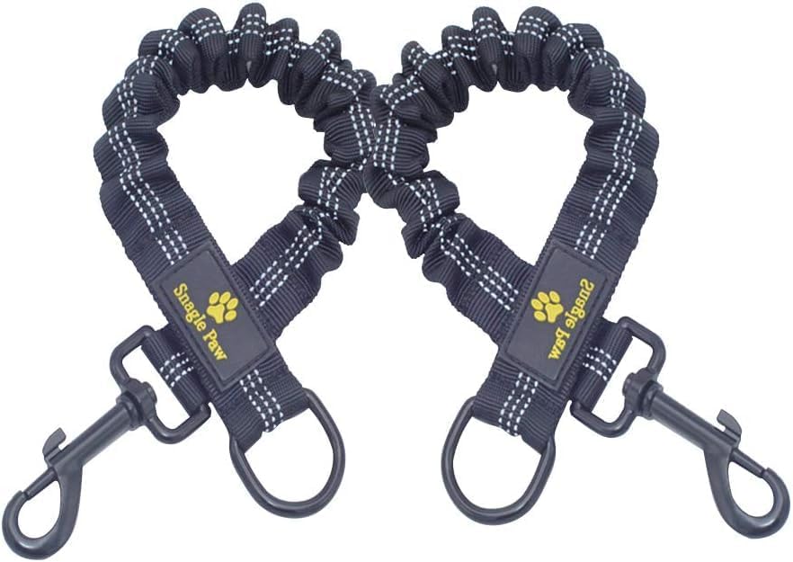 Bungee Dog Leash Extension Attachment, 18” Shock Absorbing Lead Extension Absorber, Prevent Injury on Arm and Shoulder & Save Dogs from Getting Hurt, Great for Bicycle, Running, Walking