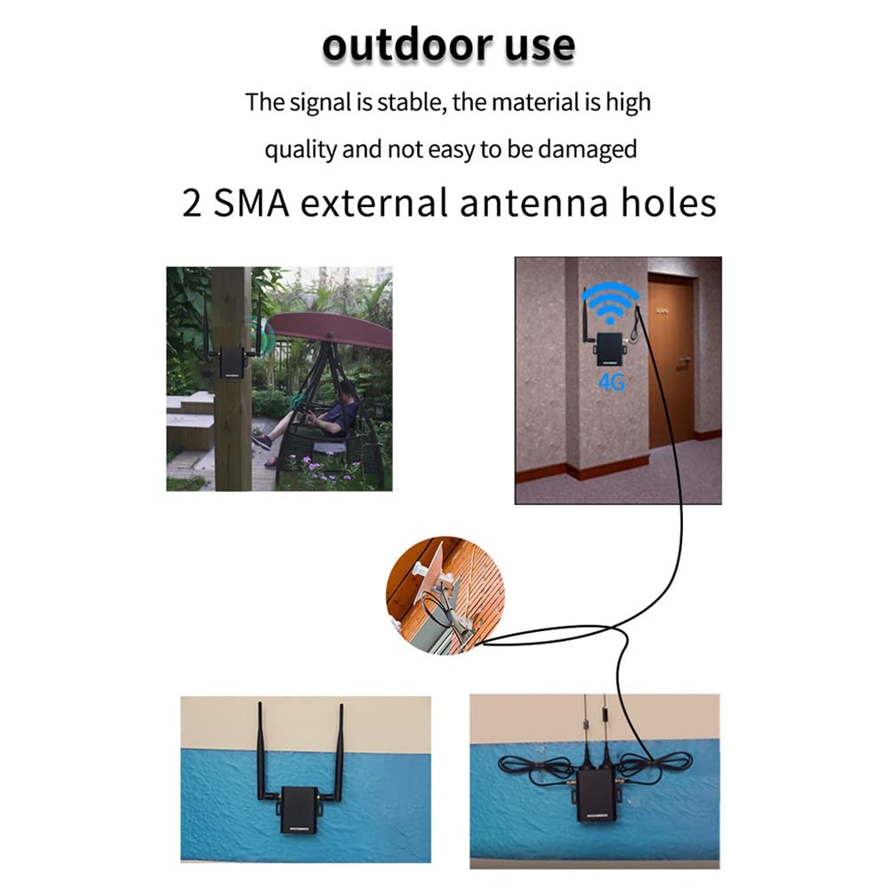 Routeur 4G H927 de qualité industrielle 150 Mbps LTE CAT4 Carte SIM avec antenne externe Support 10 utilisateurs Wifi EU