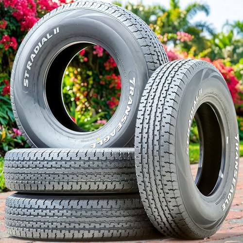 Set of 4 (FOUR) Transeagle ST Radial II Steel Belted Premium Trailer Radial Tires-ST205/75R15 205/75/15 205/75-15 107/102N Load Range D LRD 8-Ply (RWL) RWL Raised White Letters