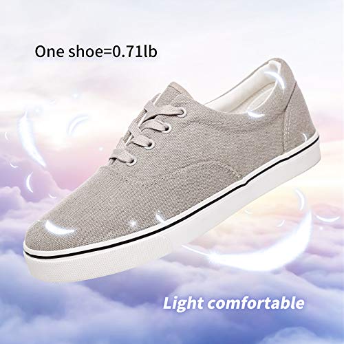 Image of yageyan Men's Low Top Canvas Walking Shoes Lace-up Fashion Sneakers Casual