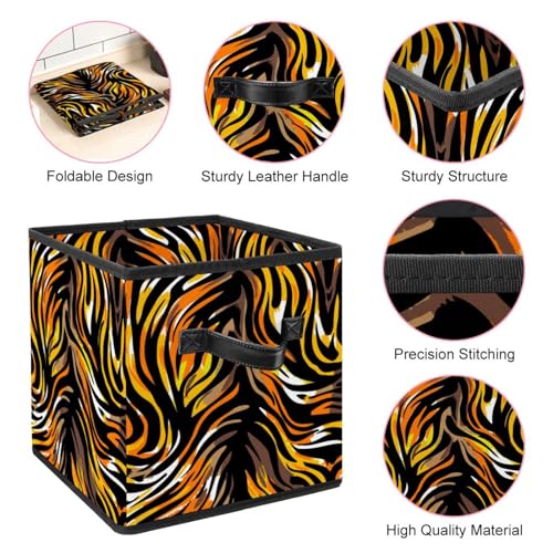 Boîte de rangement pliable tigre pour chambre d'enfant rangée