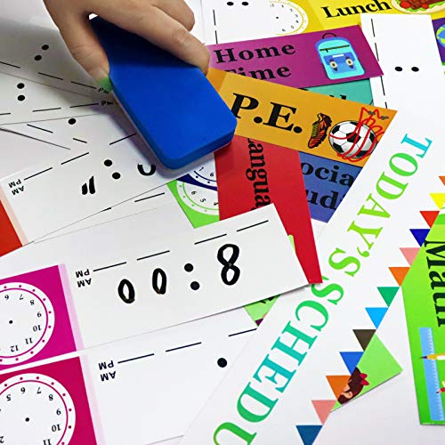 Black Schedule Pocket Chart For Classroom With 24 Cards,15+1 Pockets #TOP2