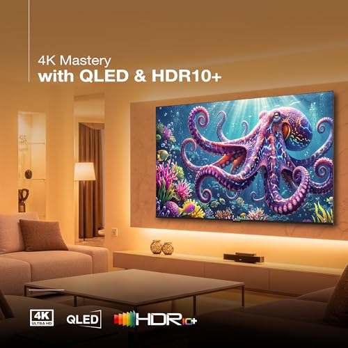 Image of SANSUI 190cm (75) 4K QLED Google TV with Dolby Vision, HDR10+, 30W Dolby Atmos Sound with Tweeters, HSR 120Hz, MEMC, Far-Field Voice Interaction, Satellite Tuner JSW75UG23QF (Black)
