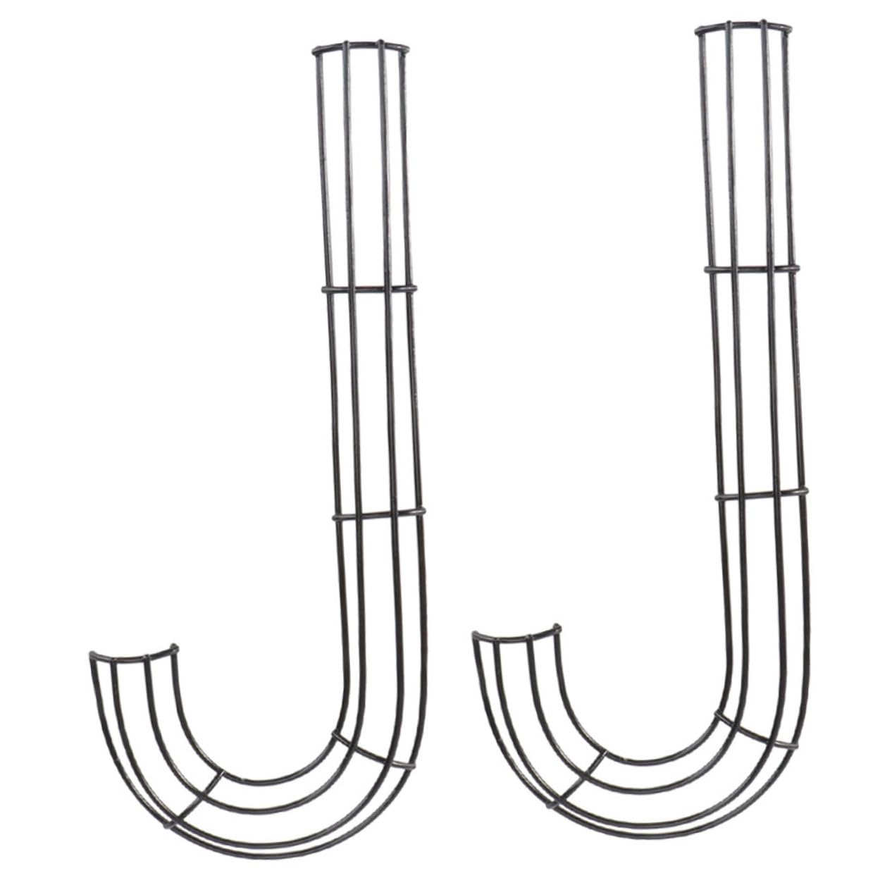 GOOHOCHY 2pcs Candy Cane Shaped Metal Wreath Frame Sturdy Floral for Christmas Decor for Holiday Home Decoration and Party Events