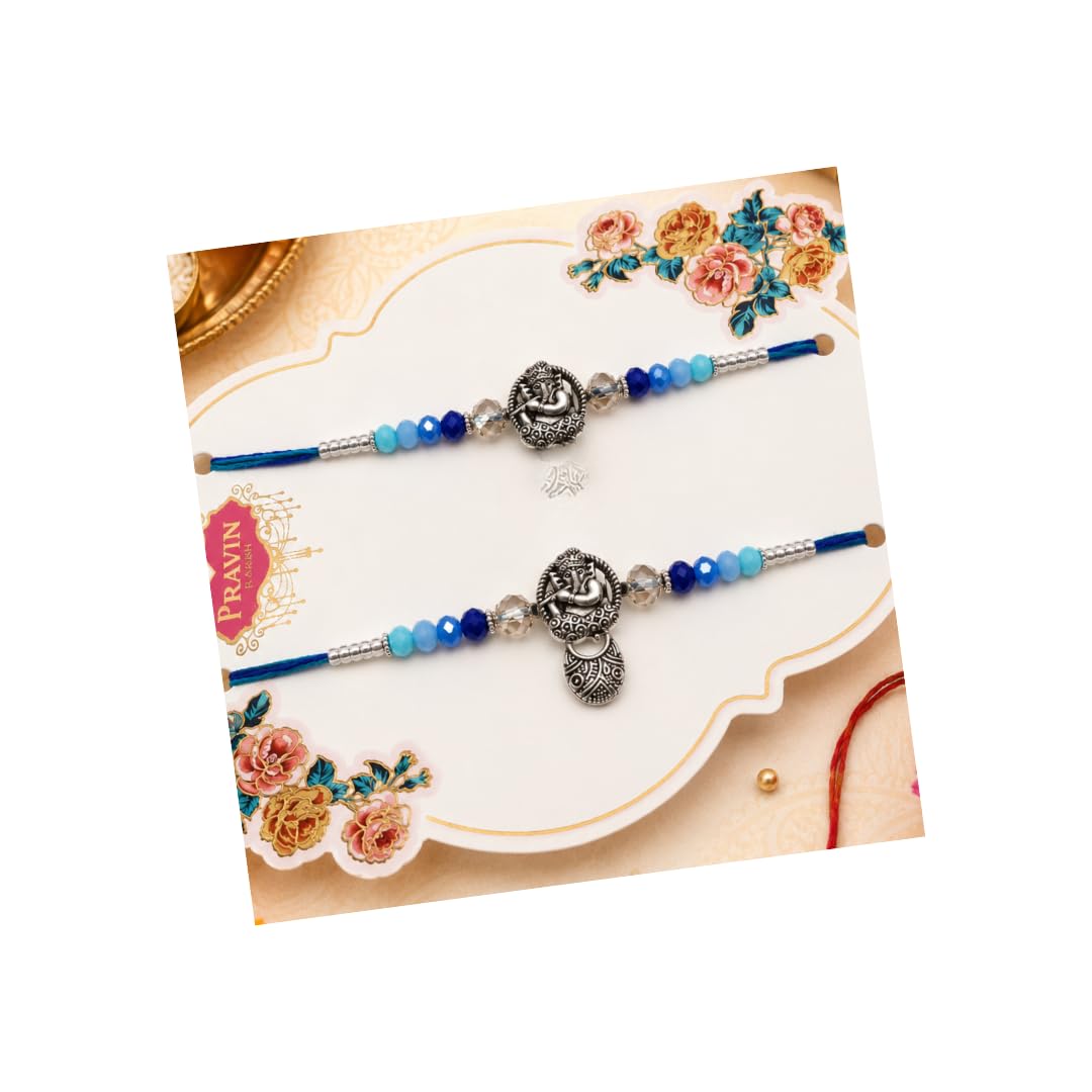 Rakhi Gift Combo Set for Brother and Bhabhi, Bhaiya Bhabhi Rakhi Set, Premium Rakhis for Rakshabandhan Gift Combo, Couple Pair with Best Wishes Card and Tillak Set-image-44