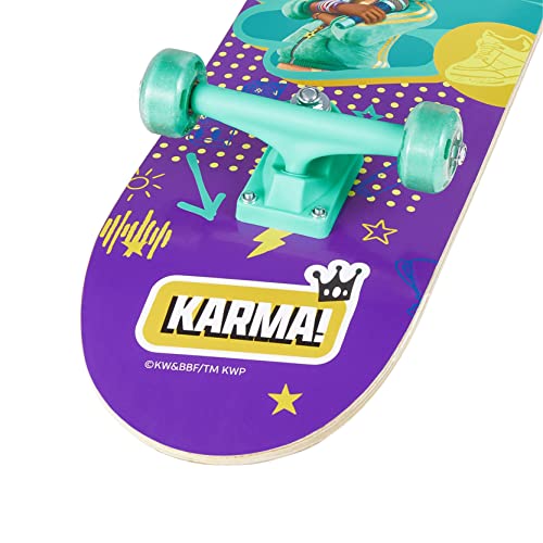 Skateboard With Printed Graphic Grip Tape - Great For Kids And Teens Cruiser Skateboard With Abec 5 Bearings, Durable Deck, Smooth Wheels #TOP4