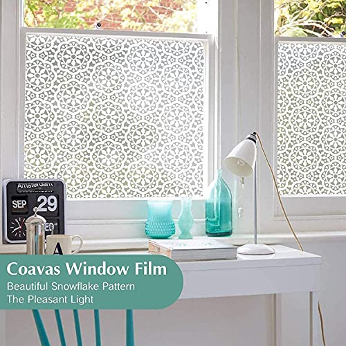 Privacy Window Film Frosted Film For Glass No Glue Static Cling Anti-Uv Window Sticker Decorative Window Paper For Home Office Living Room #TOP5
