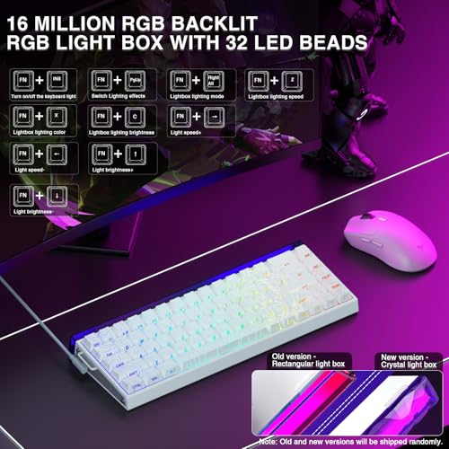 Image of AULA Hero 68 HE 60% Gaming Keyboard Wired, Hall Effect Magnetic Switch Keyboard with 8K Hz Polling Rate, Side Printed PBT Keycaps, RGB Backlit Light Box, Customizable Web Software for PC /Mac Gamers