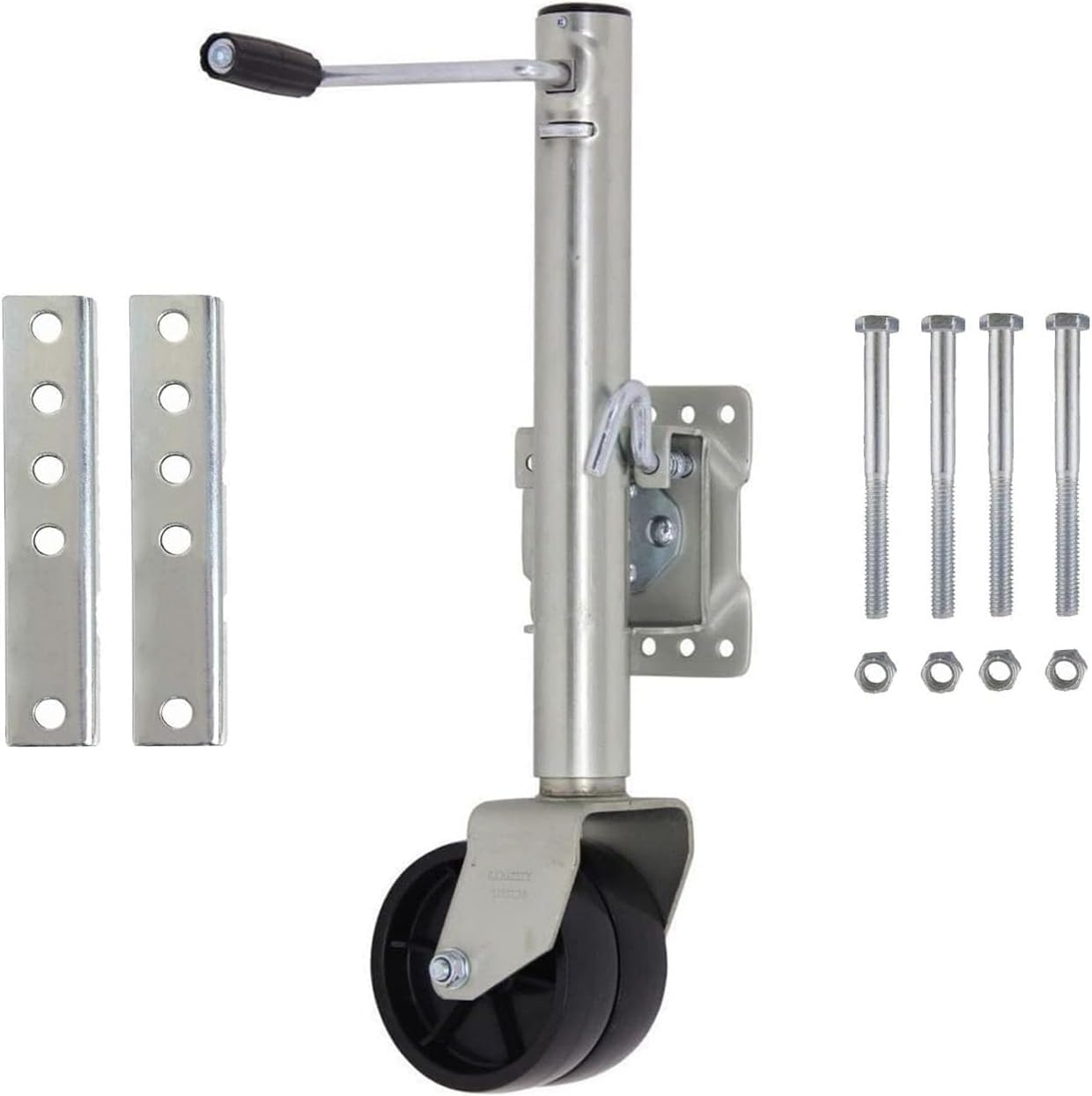 Heavy Duty Marine Swivel Trailer Jack Lift Swivel Trailer Jack Heavy Duty Wheel Wheel with 15cm Double Wheels 680kg for Boat Motorhome Yacht