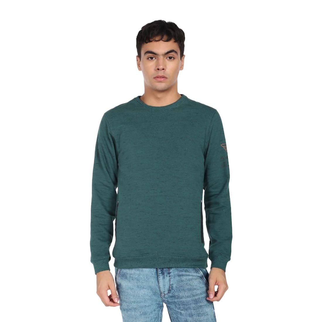 flying machine Men's Regular Fit Sweatshirt| Heathered-picture-17