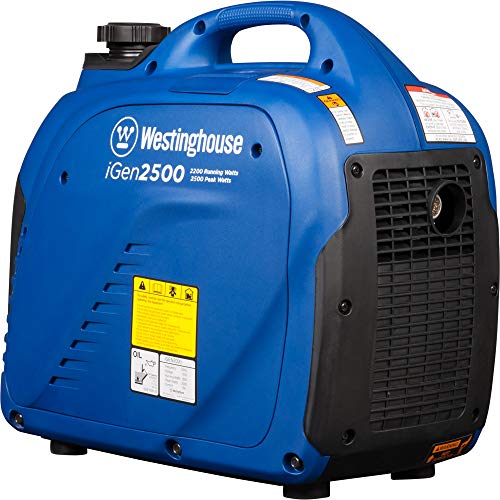 Westinghouse iGen2500 Super Quiet Portable Inverter Generator 2200 Rated and 2500 Peak Watts, Gas Powered, CARB Compliant