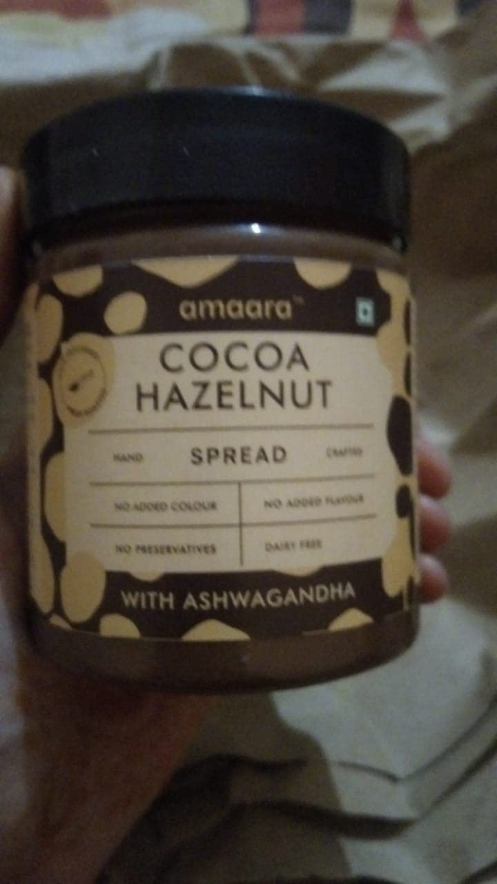 Amaara's Cocoa Hazelnut Spread, infused with Ashwagandha Creamy
