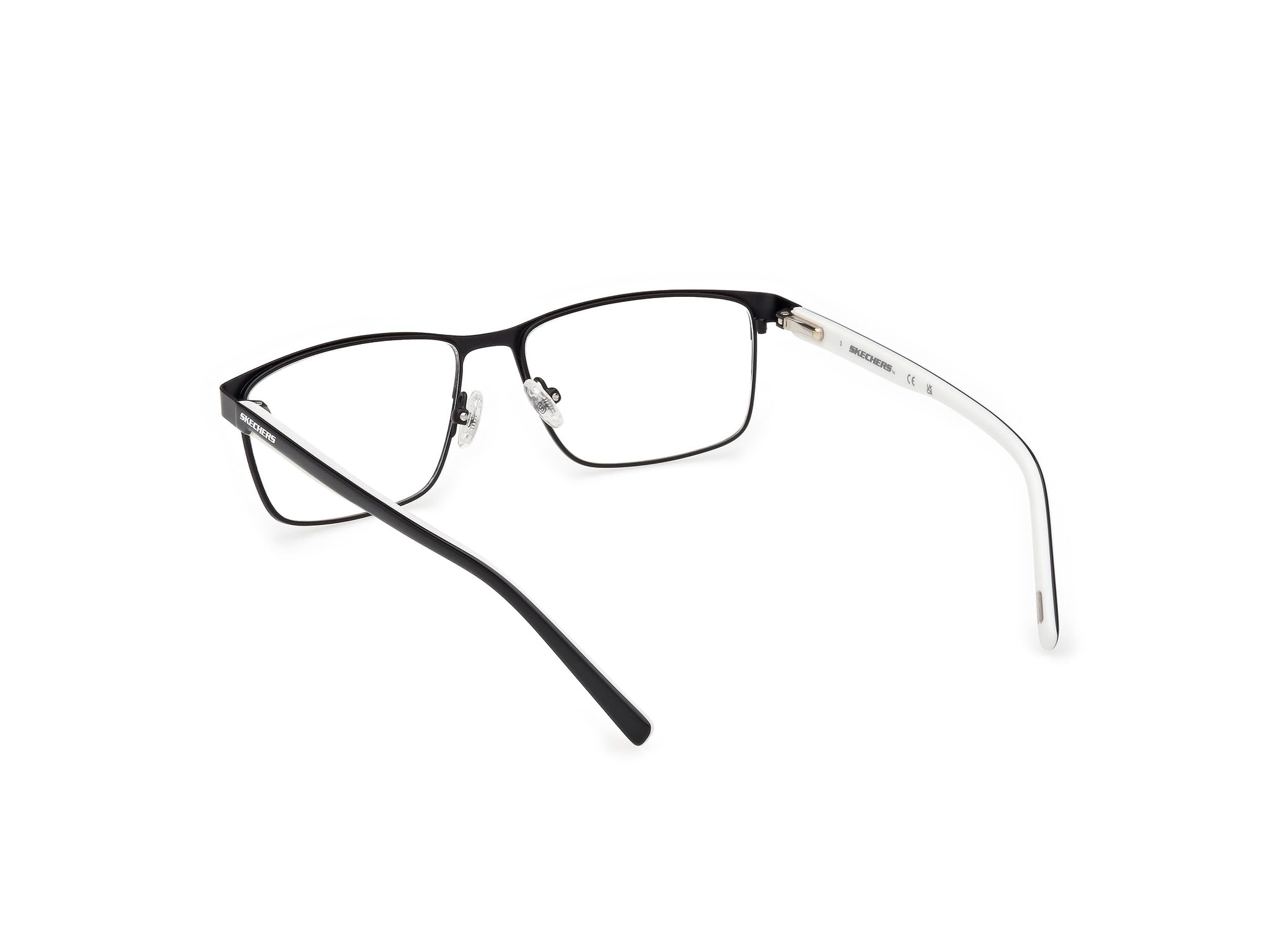 Skechers Brille mit Sehstärke für Herren optional mit Sonnenbrillentönung oder Blaulichtfilter, Rechteckig, gefertigt aus Kunststoff, Modell: SE3387 (inklusive Brillenetui)