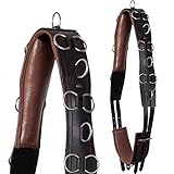 Heinick-Reitsport anatomisch geformter flexibeler Qualitäts Leder Longiergurt Warmblut Vollblut ~ Braun-Chesnut