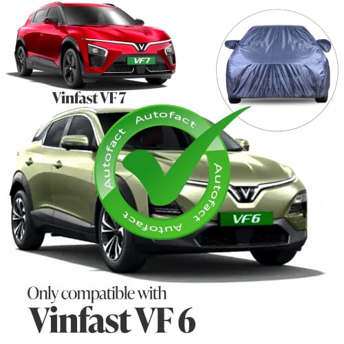 Image of Autofact Car Cover for VinFast VF 6 | Water-Resistant Car Body Cover | All Weather Light-Weight Triple-Stitched Outdoor Shield with UV Protection, Dustproof & Heat-Resistant