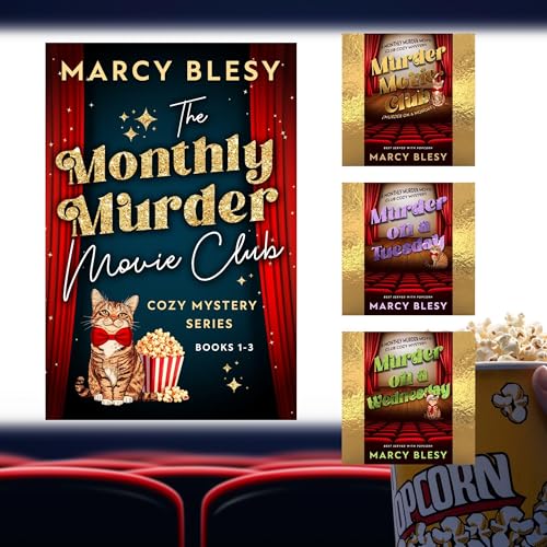 Page de couverture de The Monthly Murder Movie Club Cozy Mystery Series Box Set, Books 1-3