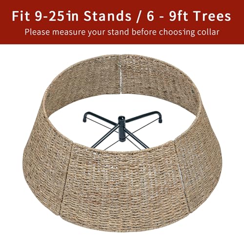 CubesLand-Christmas-Tree-Collar-for-75ft-TreesSeagrass-Christmas-Tree-Skirt-27Handcrafted-Christmas-Tree-Collar-for-Artificial-TreesWarm-Rustic-Tree-Skirt-Farmhouse-Tree-Collar-Tree-Base-Cover CubesLand Christmas Tree Collar for 75ft TreesSeagrass Christmas Tree Skirt 27Handcrafted Christmas Tree Collar for Artificial TreesWarm Rustic Tree Skirt Farmhouse Tree Collar Tree Base Cover