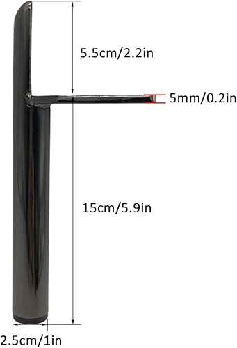 Miniatura 2 de 4 patas metálicas de hierro para muebles de sofá, patas de mesa de café, para cajones, estantería, cocina, baño, capacidad 2,204.6 lbs, con
